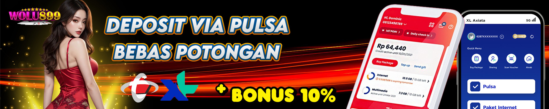 Deposit Pulsa Tanpa Potongan